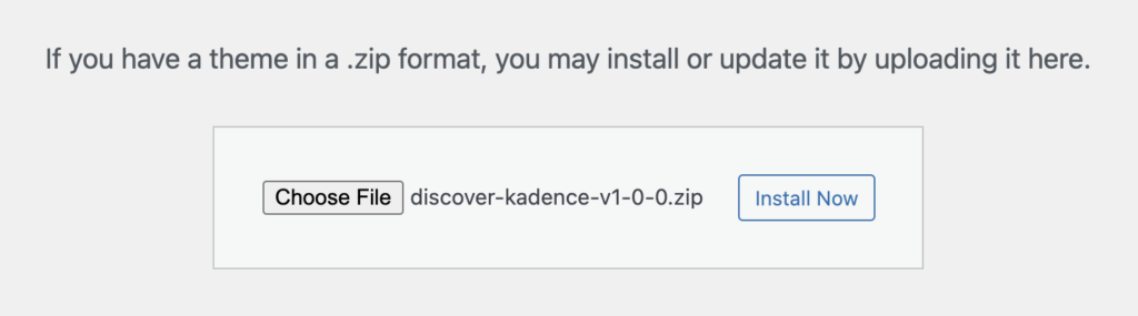Start Blogging Themes Upload and Install Theme ZIP File