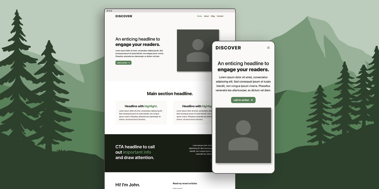 Start Blogging Themes Discover Forest Product Image