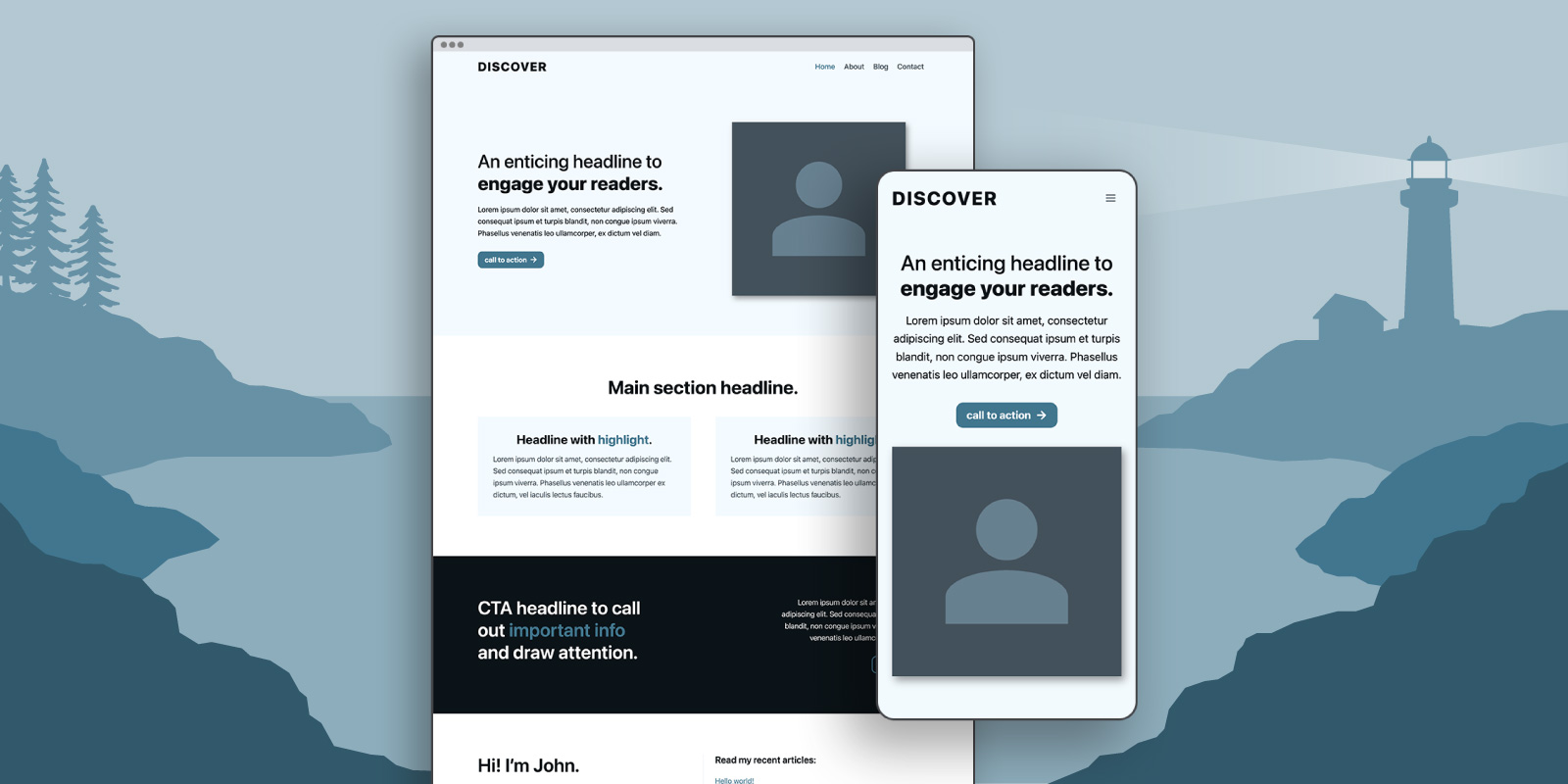 Start Blogging Themes Discover Ocean Product Image