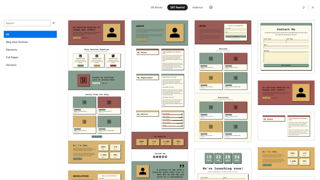 Start Blogging Themes Rewind Cloud Library