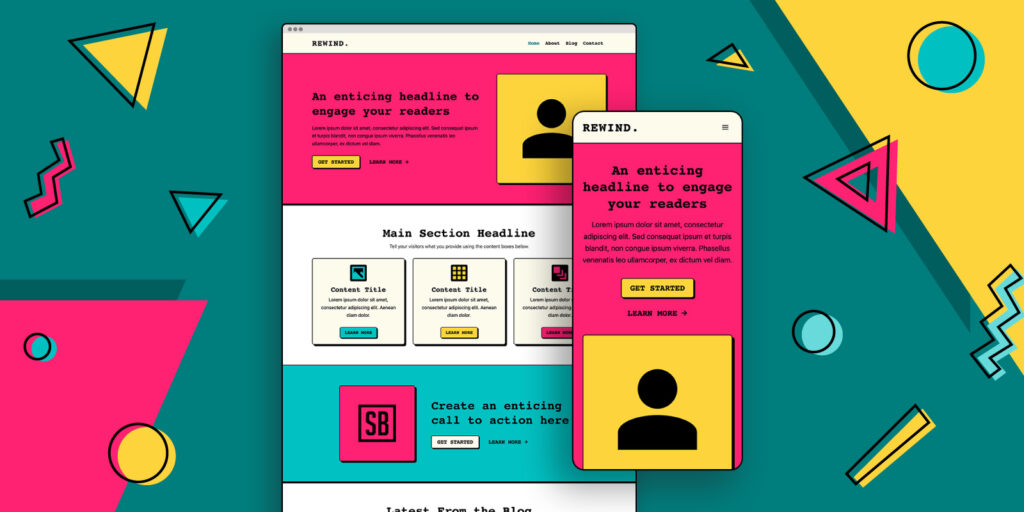 Start Blogging Themes Rewind Product Image 80s