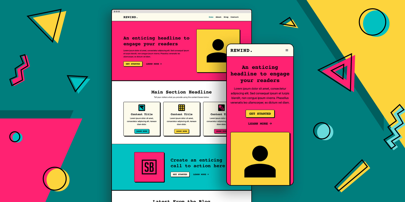 Start Blogging Themes Rewind Product Image 80s