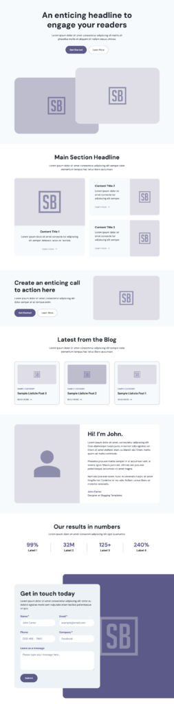 Inspire Home Page
