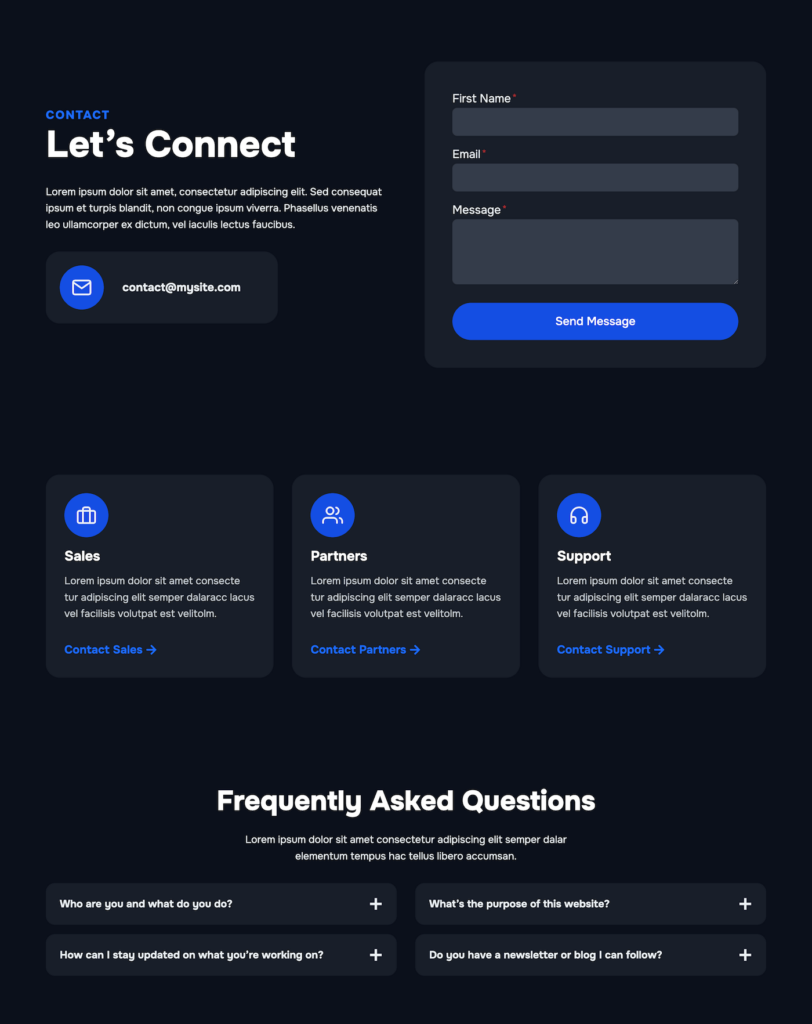 Automate Contact Page