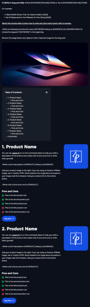 Automate Listicle Post 1 Outline