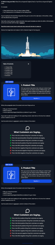 Automate Listicle Post 3 Outline