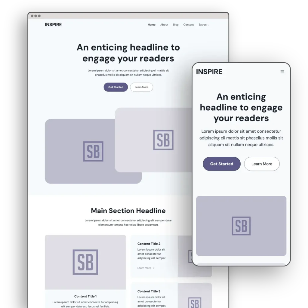 Inspire Theme Desktop Mobile